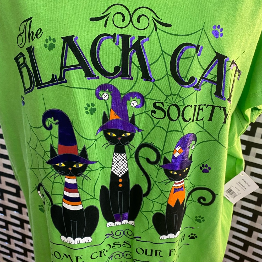 NWT Black Cat Society tee